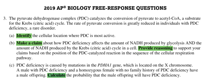 Ap bio unit 3 frq progress check