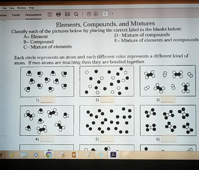 Color by number element mixture compound answer key